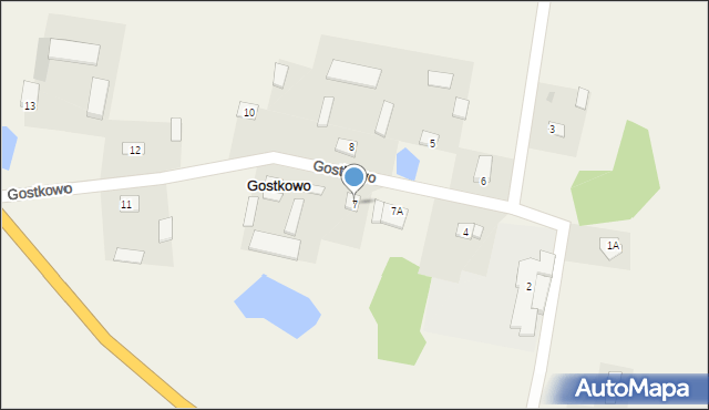 Gostkowo, Gostkowo, 7, mapa Gostkowo