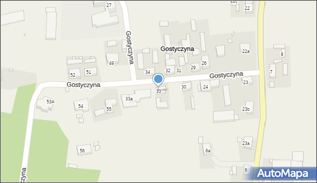 Gostyczyna, Gostyczyna, 33, mapa Gostyczyna