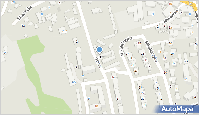 Gostyń, Górna, 1B, mapa Gostyń