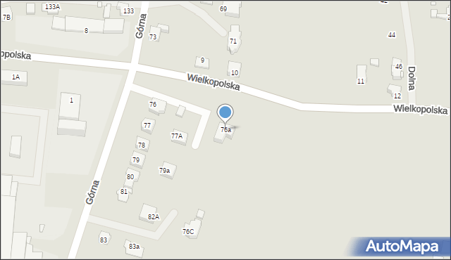 Gostyń, Górna, 76a, mapa Gostyń