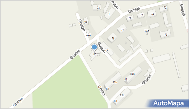 Gostyń, Gostyń, 80, mapa Gostyń