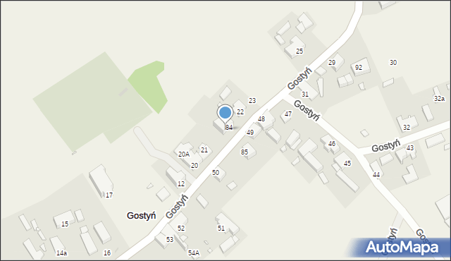 Gostyń, Gostyń, 84a, mapa Gostyń