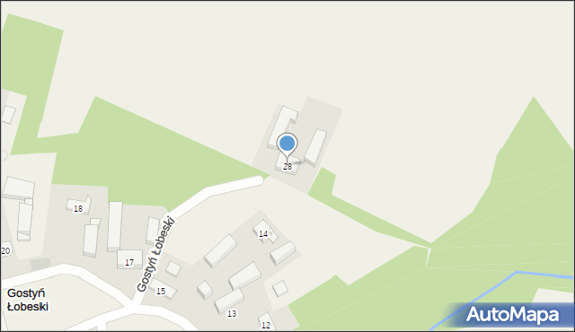 Gostyń Łobeski, Gostyń Łobeski, 28, mapa Gostyń Łobeski