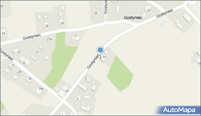 Gostyniec, Gostyniec, 6, mapa Gostyniec