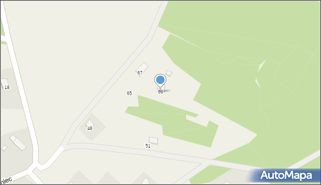 Gostyniec, Gostyniec, 69, mapa Gostyniec