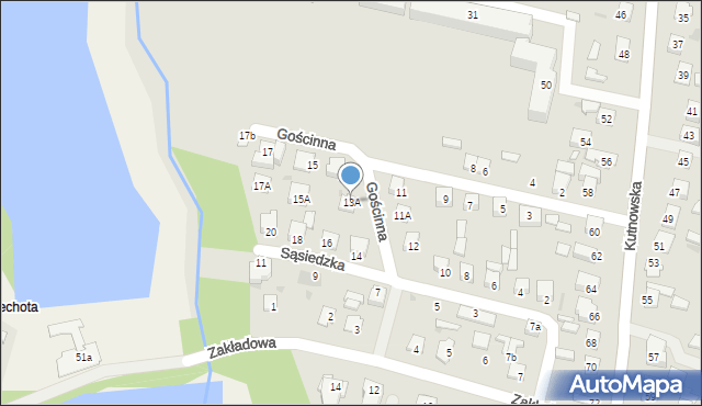 Gostynin, Gościnna, 13A, mapa Gostynin