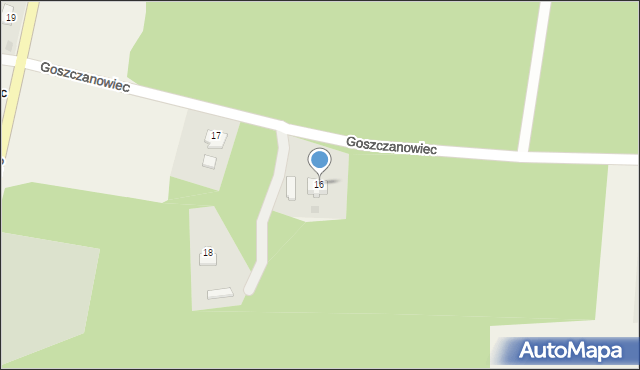 Goszczanowiec, Goszczanowiec, 16, mapa Goszczanowiec