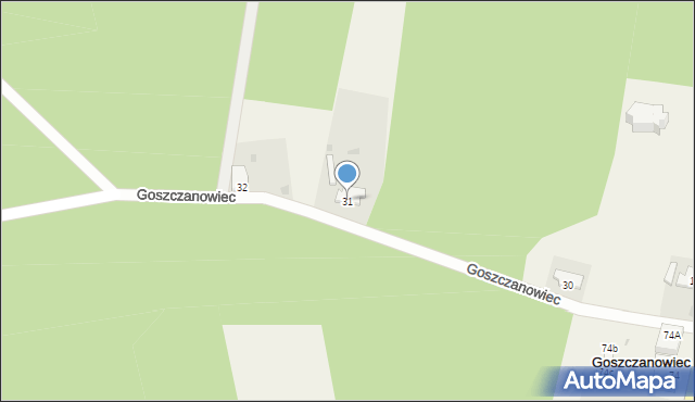 Goszczanowiec, Goszczanowiec, 31, mapa Goszczanowiec