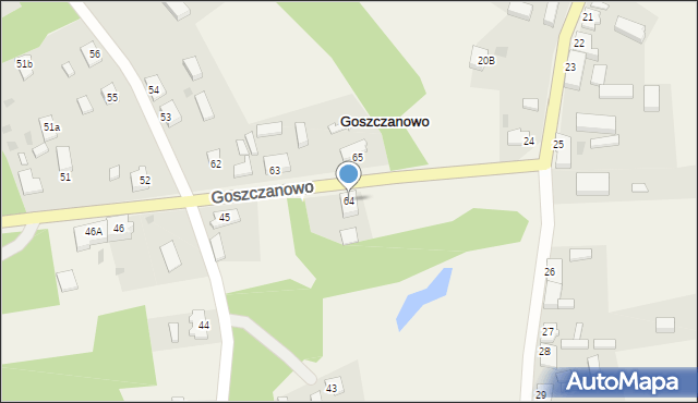 Goszczanowo, Goszczanowo, 64, mapa Goszczanowo