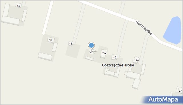 Goszczędza, Goszczędza, 47, mapa Goszczędza