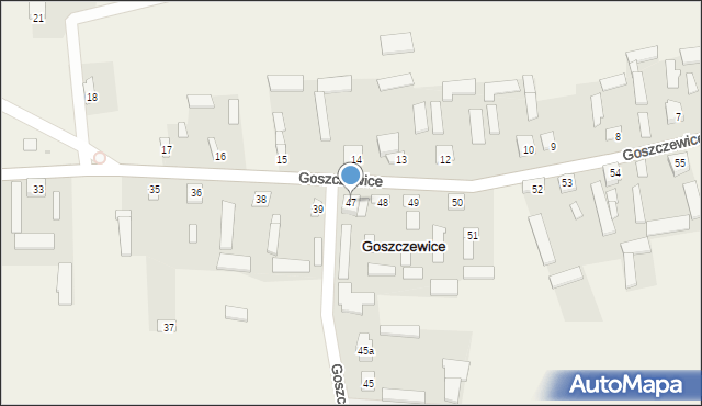 Goszczewice, Goszczewice, 47, mapa Goszczewice