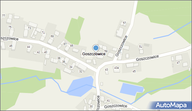 Goszczowice, Goszczowice, 61, mapa Goszczowice