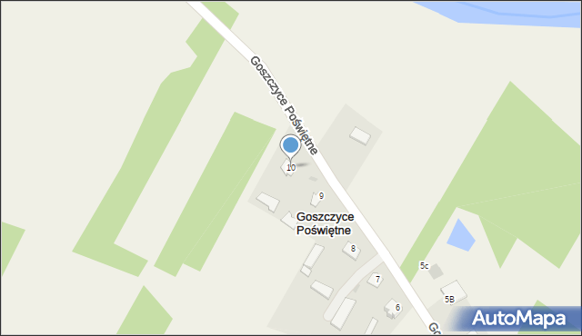 Goszczyce Poświętne, Goszczyce Poświętne, 10, mapa Goszczyce Poświętne