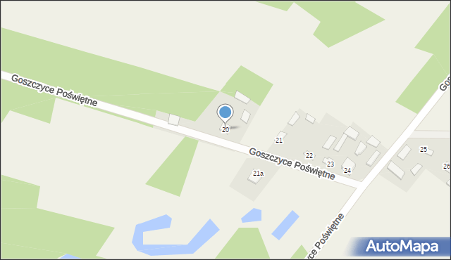 Goszczyce Poświętne, Goszczyce Poświętne, 20, mapa Goszczyce Poświętne