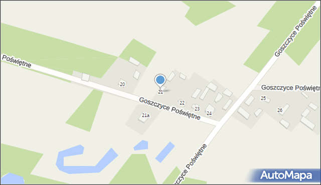 Goszczyce Poświętne, Goszczyce Poświętne, 21, mapa Goszczyce Poświętne