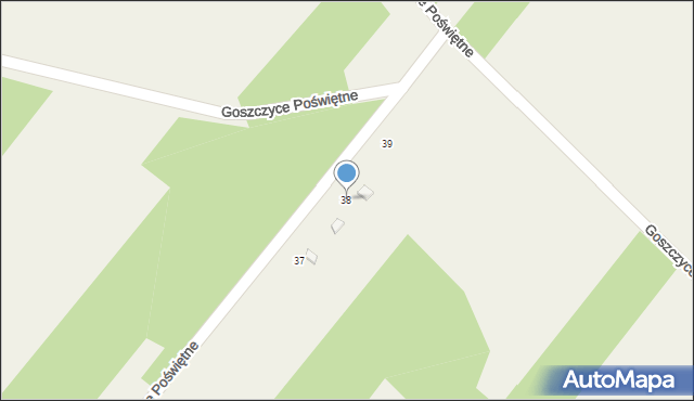 Goszczyce Poświętne, Goszczyce Poświętne, 38, mapa Goszczyce Poświętne