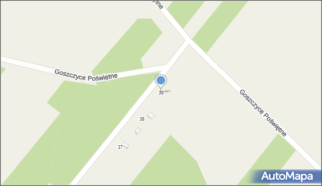 Goszczyce Poświętne, Goszczyce Poświętne, 39, mapa Goszczyce Poświętne