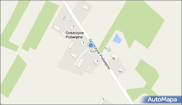 Goszczyce Poświętne, Goszczyce Poświętne, 7, mapa Goszczyce Poświętne