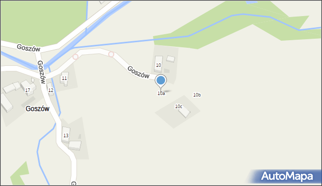 Goszów, Goszów, 10a, mapa Goszów