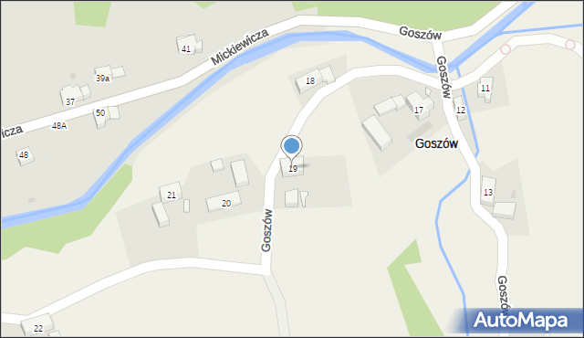 Goszów, Goszów, 19, mapa Goszów