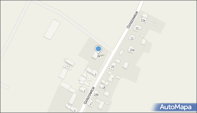 Goszowice, Goszowice, 1a, mapa Goszowice