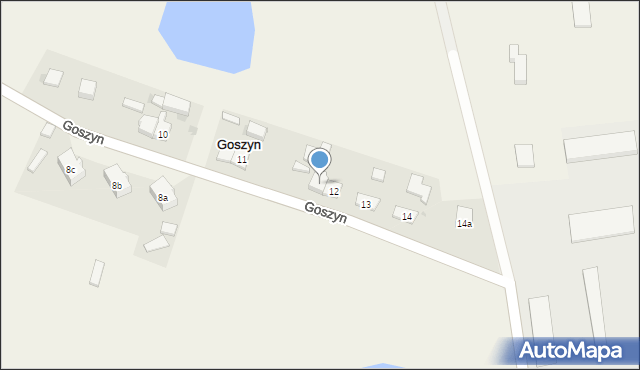 Goszyn, Goszyn, 12a, mapa Goszyn