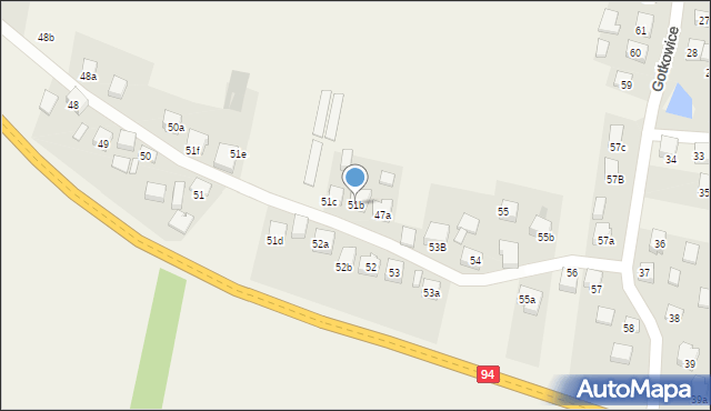 Gotkowice, Gotkowice, 51b, mapa Gotkowice