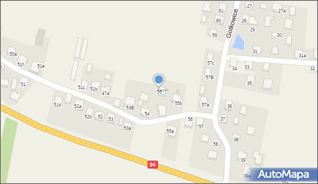 Gotkowice, Gotkowice, 55, mapa Gotkowice
