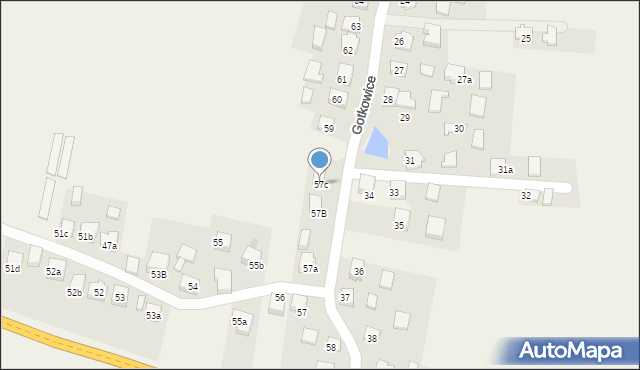 Gotkowice, Gotkowice, 57c, mapa Gotkowice