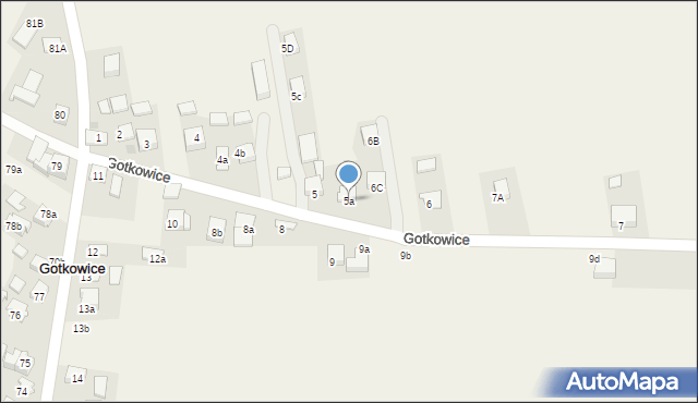 Gotkowice, Gotkowice, 5a, mapa Gotkowice