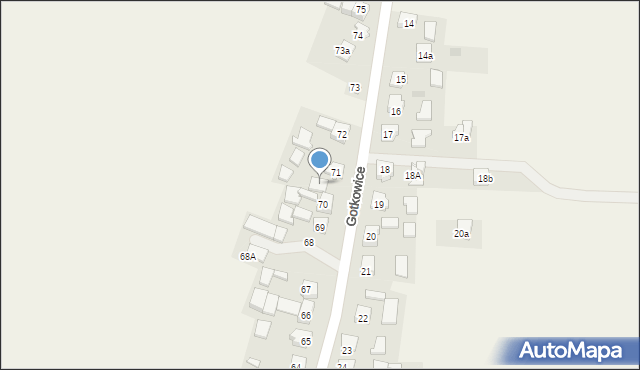 Gotkowice, Gotkowice, 71a, mapa Gotkowice