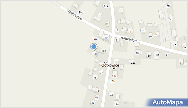 Gotkowice, Gotkowice, 78b, mapa Gotkowice