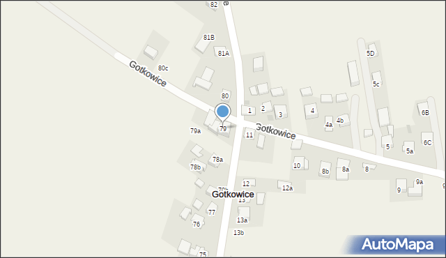 Gotkowice, Gotkowice, 79, mapa Gotkowice