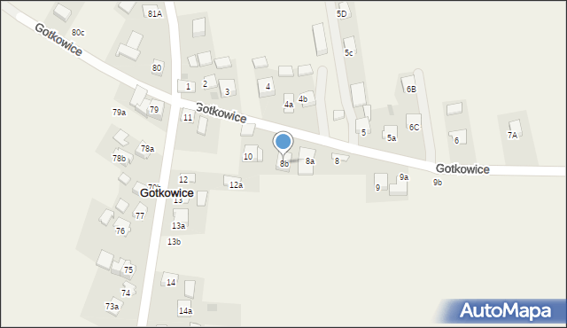 Gotkowice, Gotkowice, 8b, mapa Gotkowice