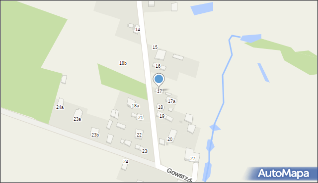 Gowarzów, Gowarzów, 17, mapa Gowarzów