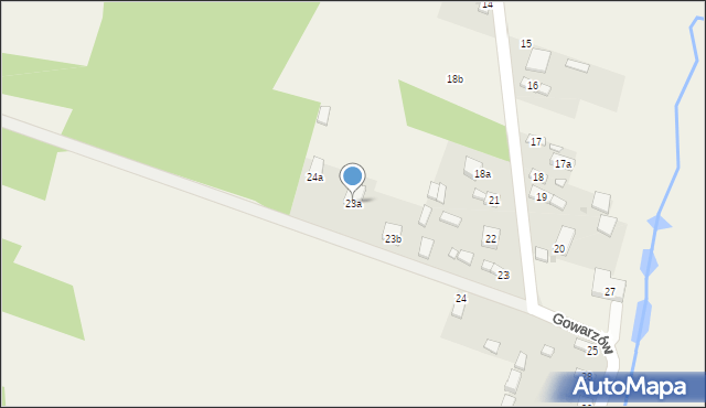 Gowarzów, Gowarzów, 23a, mapa Gowarzów