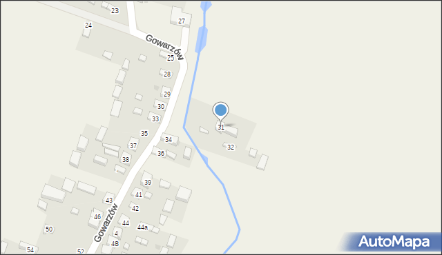 Gowarzów, Gowarzów, 31, mapa Gowarzów