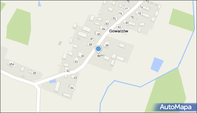 Gowarzów, Gowarzów, 89, mapa Gowarzów