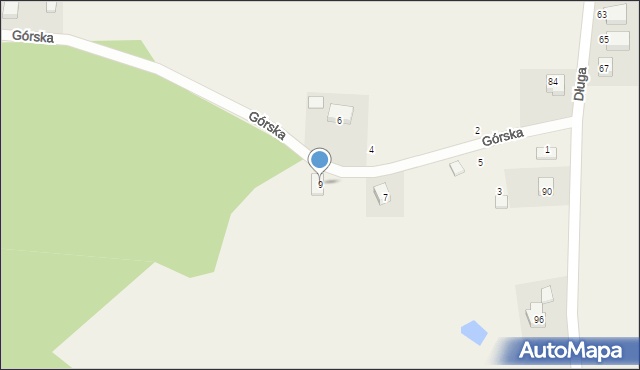 Gowino, Górska, 9, mapa Gowino