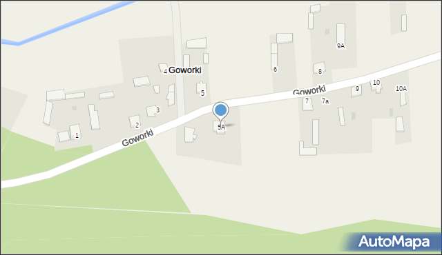 Goworki, Goworki, 5A, mapa Goworki