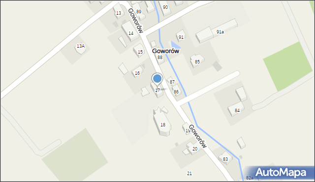 Goworów, Goworów, 17, mapa Goworów