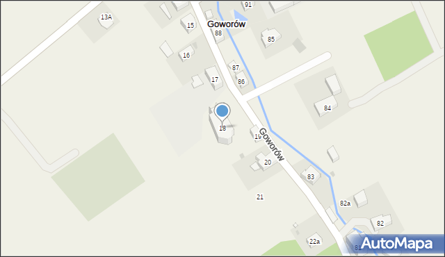 Goworów, Goworów, 18, mapa Goworów