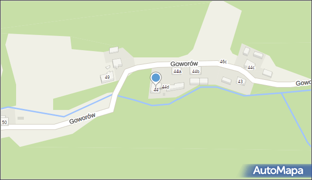 Goworów, Goworów, 44, mapa Goworów