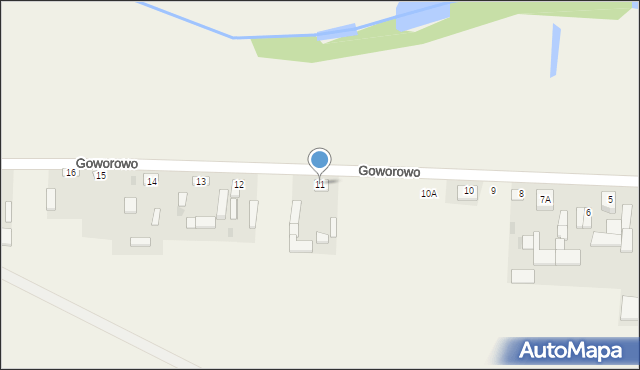Goworowo, Goworowo, 11, mapa Goworowo
