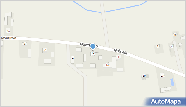 Goworowo, Goworowo, 1A, mapa Goworowo