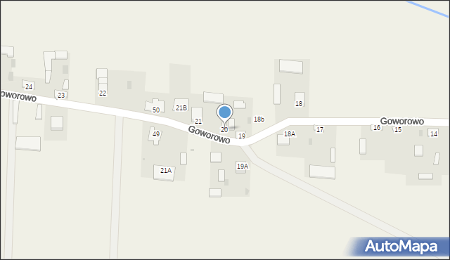 Goworowo, Goworowo, 20, mapa Goworowo