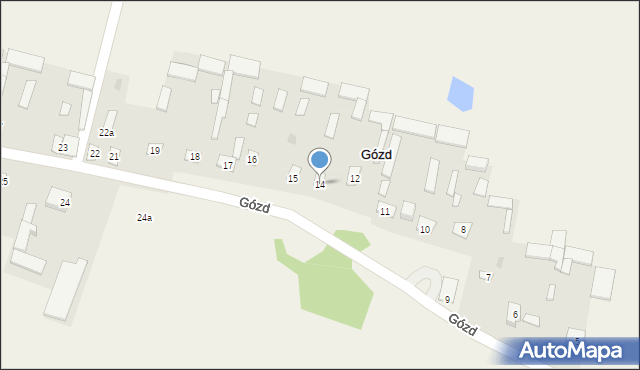 Gózd, Gózd, 14, mapa Gózd