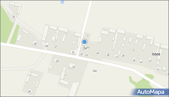 Gózd, Gózd, 22a, mapa Gózd