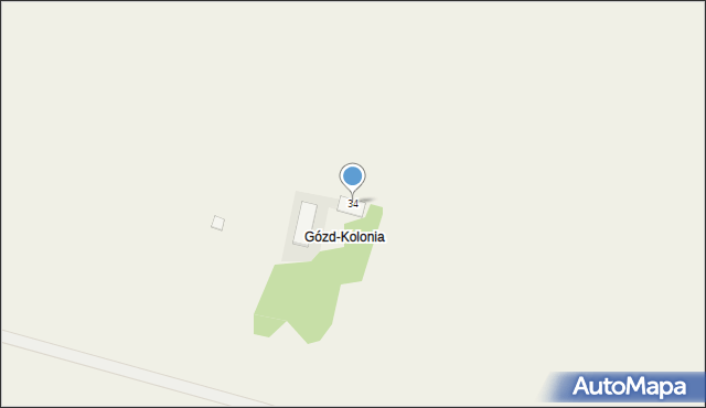 Gózd, Gózd, 34, mapa Gózd