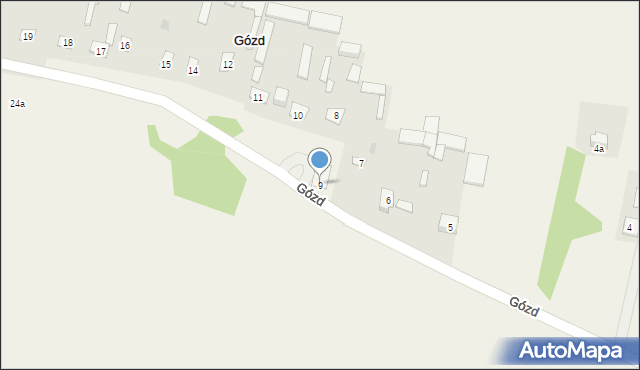 Gózd, Gózd, 9, mapa Gózd
